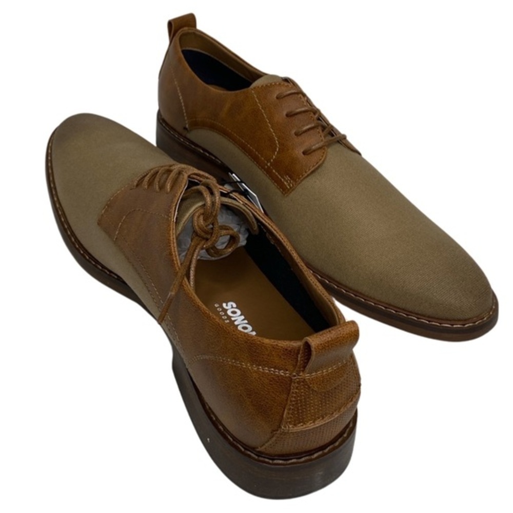 NWT Sonoma Norrin Two-Tone Oxfords (Size:13, Color:Taupe/Brown)